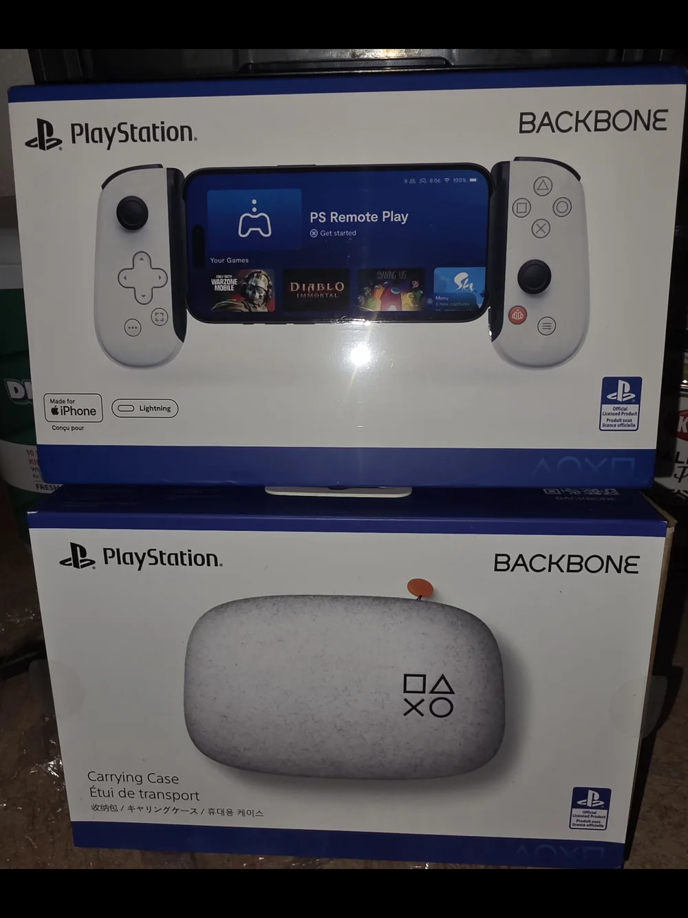 Sony PlayStation Backbone Mobile Controller with White Carrying Case